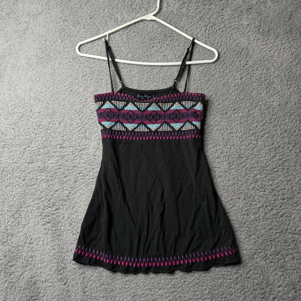 Ruby Sky Tank Top Girls Large Black Aztec Embroidered Sleeveless